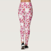 Verschillende stijl van bloem & harten patroon leggings (Achterkant)