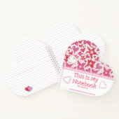 Verschillende stijl van bloem & harten patroon notitieboek (Binnen)