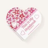 Verschillende stijl van bloem & harten patroon notitieboek (Voorkant)