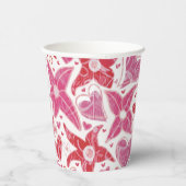Verschillende stijl van bloem & harten patroon papieren bekers (Rechts)