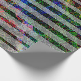 Verschillende strepen en gekraste vierkantjes van  cadeaupapier