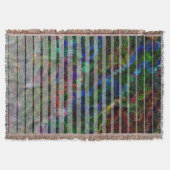 Verschillende strepen en gekraste vierkantjes van  deken (Voorkant)