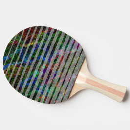Verschillende strepen en gekraste vierkantjes van  tafeltennisbatje