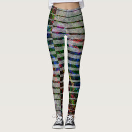 Verschillende strepen en kleurrijke krassen en lij leggings