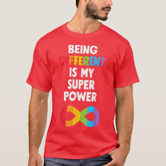 Verschillende superkrachtige neurodiversiteit ADHD T-shirt