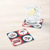 Verschillende symbolen uit Engeland Kartonnen Onderzetters (Insitu)