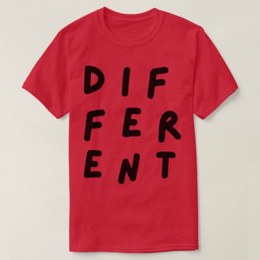Verschillende Typografie Handgeschreven zwarte tek T-shirt (Design voorkant)