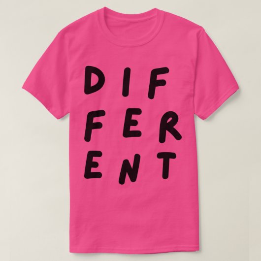 Verschillende Typografie Handgeschreven zwarte tek T-shirt (Design voorkant)