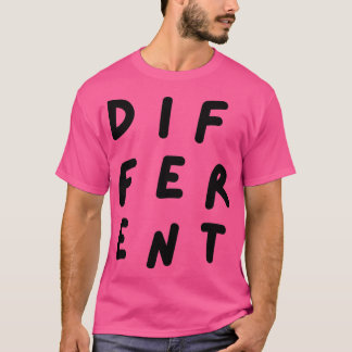 Verschillende Typografie Handgeschreven zwarte tek T-shirt