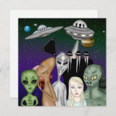 Verschillende uitheemse soorten, UFO, planetenwerk (Voorkant / Achterkant)