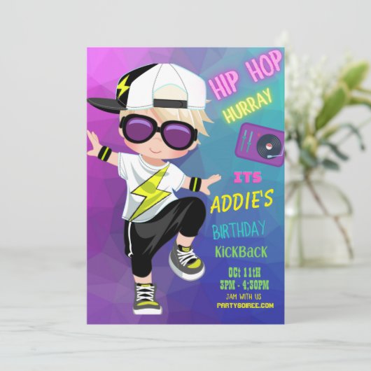 Verschillende uitnodiging van Birthday Kickback (B (Staand voorkant)