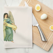 Verschillende victoriaanse engelen, vintage kerst theedoek (Quarter Fold)