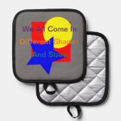 Verschillende vormen en maten pannenlap (Voorkant / Achterkant)