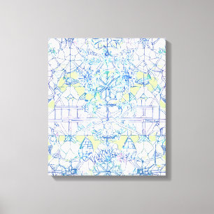 Verschillende vormen Moderne Kleurrijke Verpakte K Canvas Afdruk