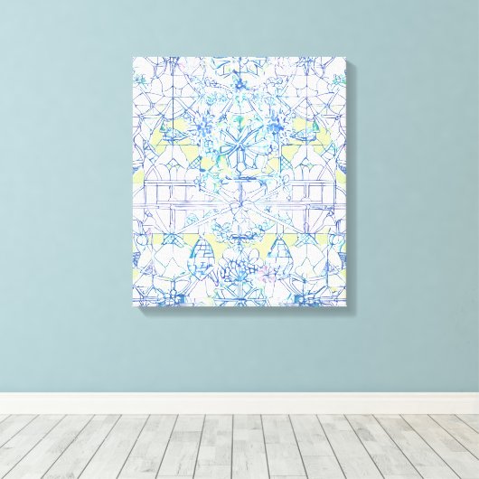 Verschillende vormen Moderne Kleurrijke Verpakte K Canvas Afdruk (Insitu (Houten vloer))