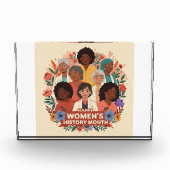 Verschillende vrouwen vieren de maand van de vrouw fotoblokken (Voorkant)