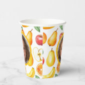 Verschillende vruchten Thema foto en naam Papier Papieren Bekers (Rechts)