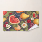 Verschillende vruchten, weelderige bladeren en pra bad handdoek (Handdoek)