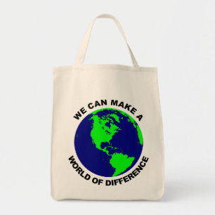 Verschillende wereld tote bag