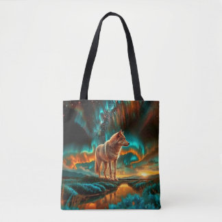 Verschillende Wolf Design aan elke kant Tote Bag