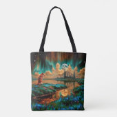 Verschillende Wolf Design aan elke kant Tote Bag (Achterkant)