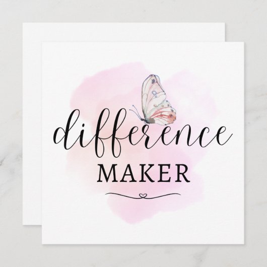 Verschillenmaker Notitiekaartje (Voorkant / Achterkant)