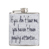 Verschrik me balk | Fun Cocky Gamer Funny Quote Hu Heupfles (Voorkant)