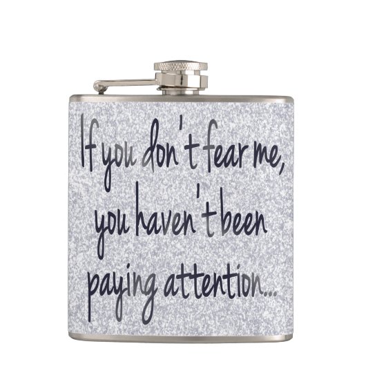 Verschrik me balk | Fun Cocky Gamer Funny Quote Hu Heupfles (Voorkant)