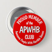 Verschrikkelijk baas motto v2.1 ronde button 7,6 cm (Voorkant /achterkant)