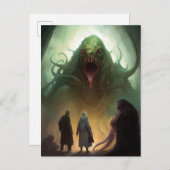 Verschrikkelijk groen Briefkaart voor horrorkunst (Voorkant / Achterkant)