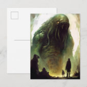 Verschrikkelijk groen Briefkaart voor horrorkunst (Voorkant / Achterkant)