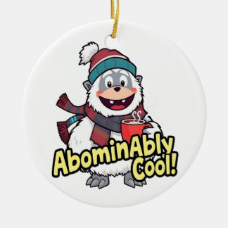 Verschrikkelijk koel Winter Yeti Design Keramisch Ornament