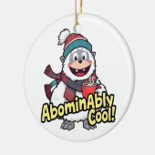 Verschrikkelijk koel Winter Yeti Design Keramisch Ornament (Links)