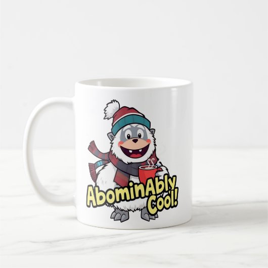 Verschrikkelijk koel Winter Yeti Design Koffiemok (Links)