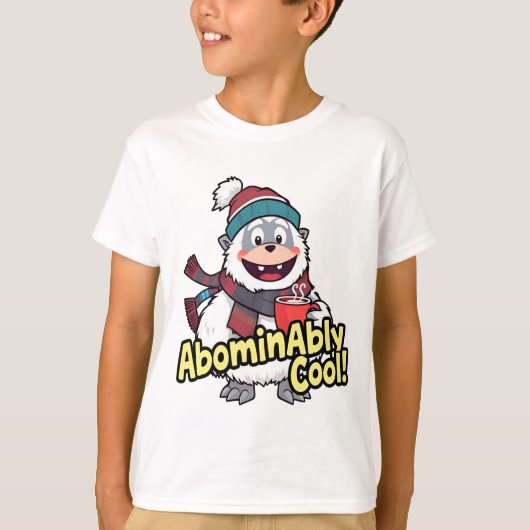 Verschrikkelijk koel Winter Yeti Design T-shirt (Voorkant)