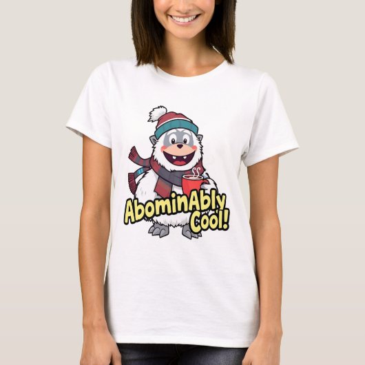 Verschrikkelijk koel Winter Yeti Design T-shirt (Voorkant)