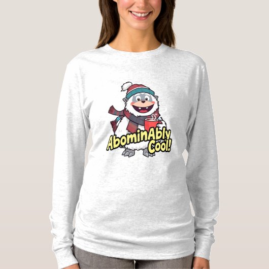 Verschrikkelijk koel Winter Yeti Design T-shirt (Voorkant)