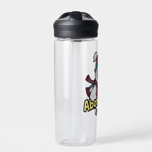 Verschrikkelijk koel Winter Yeti Design Waterfles (Voorkant)