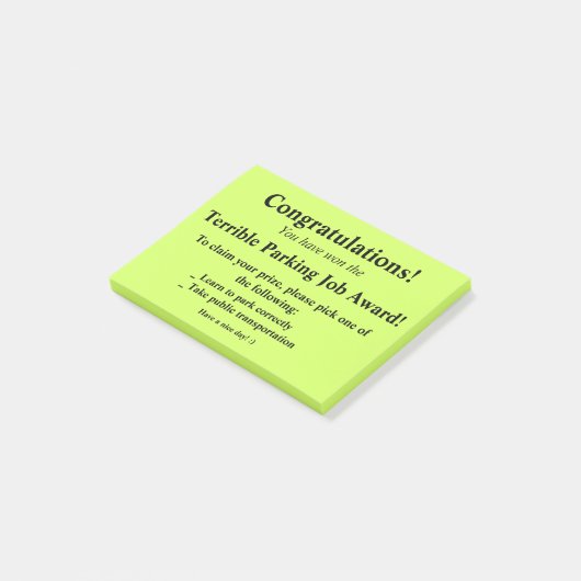 Verschrikkelijk Parking Post-it Post-it® Notes (Schuin)