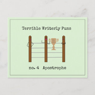 Verschrikkelijk schrijfbonnetje briefkaart