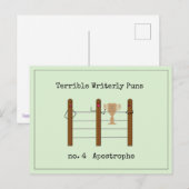 Verschrikkelijk schrijfbonnetje briefkaart (Voorkant / Achterkant)