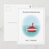 Verschrikkelijk schrijfbonnetje briefkaart (Voorkant / Achterkant)