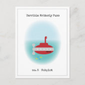 Verschrikkelijk schrijfbonnetje briefkaart (Voorkant)