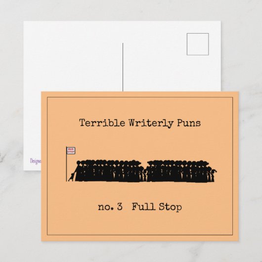 Verschrikkelijk schrijfbonnetje briefkaart (Voorkant / Achterkant)