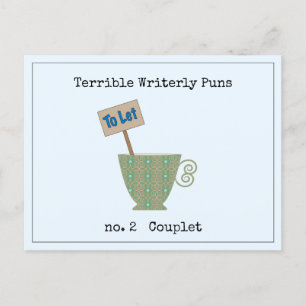 Verschrikkelijk schrijfbonnetje briefkaart
