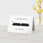 Verschrikkelijk schrijfbonnetje kaart (Gele Bloem)