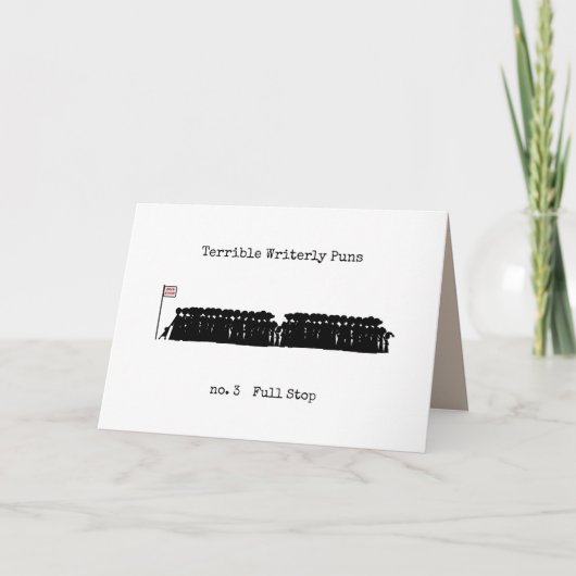 Verschrikkelijk schrijfbonnetje kaart (Voorkant)
