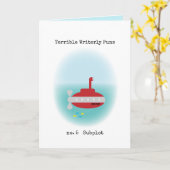 Verschrikkelijk schrijfbonnetje kaart (Gele Bloem)