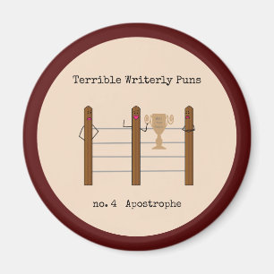 Verschrikkelijk schrijfbonnetje magneet