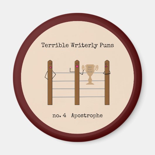 Verschrikkelijk schrijfbonnetje magneet (Voorkant)